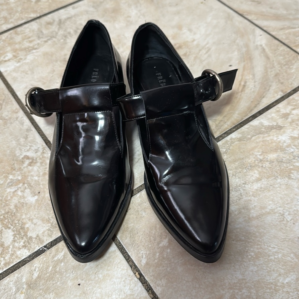Freda Salvador Black Mary Jane Loafers